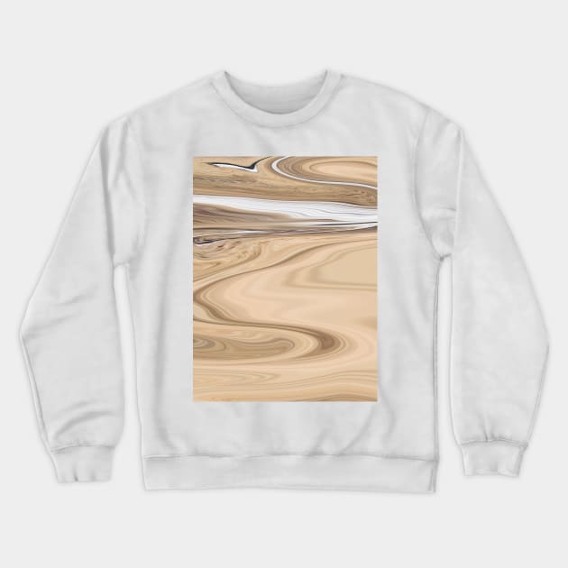 Liquid Marble 18 Crewneck Sweatshirt by Paulinarium Studio